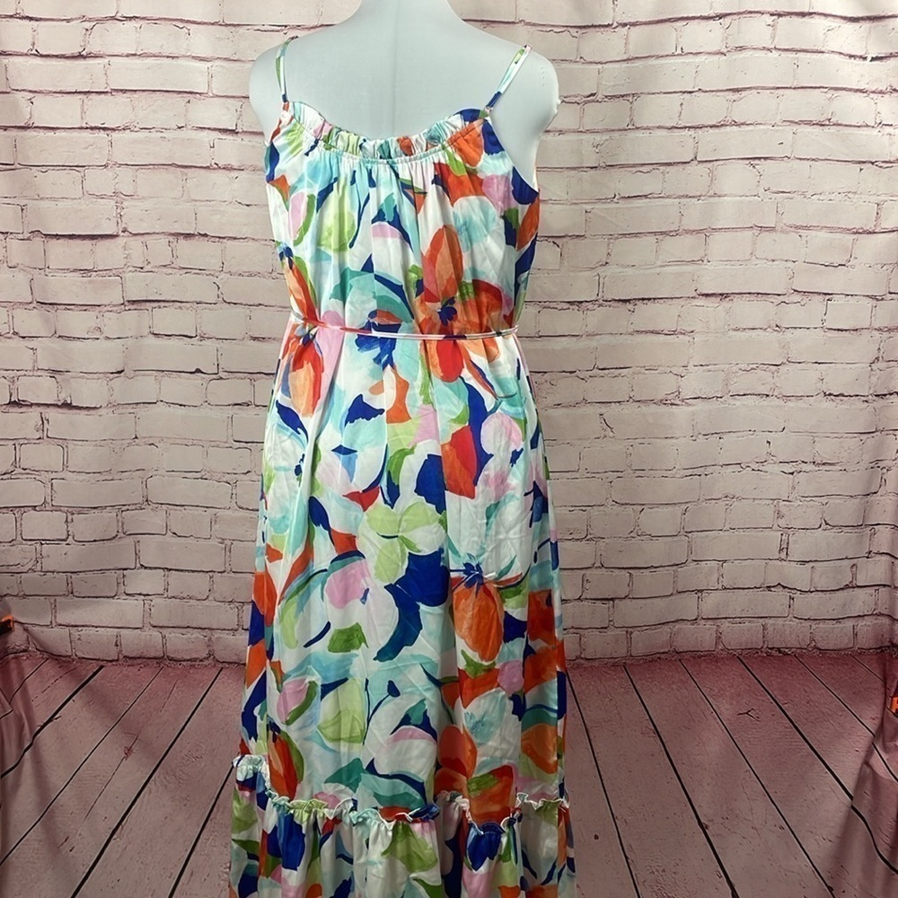 Nicole Miller Lined Maxi Dress with Adjustable Straps - Size Large - Picture 6 of 9